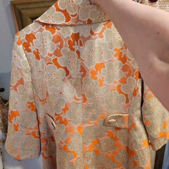 NWOT Banana Republic Brocade Gold Floral Coat Size Small - Picture 7 of 10